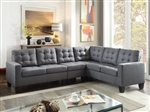 Earsom 4 Piece Sectional in Gray Linen Finish by Acme - 52760