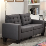 Earsom Loveseat in Gray Linen Finish by Acme - 52771