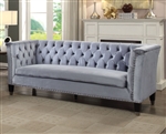 Honor Sofa in Blue-Gray Velvet Finish by Acme - 52785