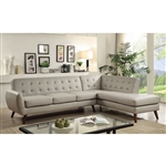 Essick II 2 Piece Sectional in Gray PU Finish by Acme - 53045