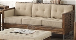 Andria Sofa in Beige Linen & Reclaimed Oak Finish by Acme - 53450