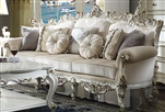 Picardy II Sofa in Fabric & Antique Pearl Finish by Acme - 53460