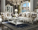 Picardy II 2 Piece Sofa Set in Fabric & Antique Pearl Finish by Acme - 53460-S