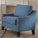 Zapata Chair in Blue Linen Finish by Acme - 53552