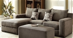 Ushury 2 Piece Sectional in Gray Chenille (2-Tone) Finish by Acme - 53590