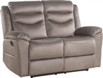 Fiacre Motion Loveseat in Brown Velvet Finish by Acme - 53666