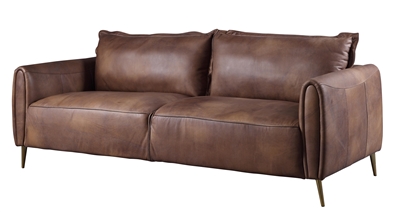Burgess Sofa in Vintage Chocolate Top Grain Leather Finish by Acme - 54540