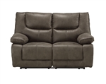 Harumi Power Motion Loveseat in Gray Leather-Aire Finish by Acme - 54896