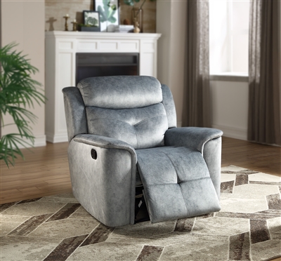 Mariana Recliner in Silver Blue Fabric Finish by Acme - 55037