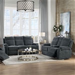 Elijah 2 Piece Motion Sofa Set in Slate Blue Chenille Finish by Acme - 55110-S