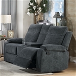 Elijah Motion Loveseat in Slate Blue Chenille Finish by Acme - 55111