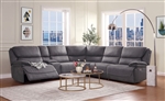 Neelix 6 Piece Power Motion Sectional in Seal Gray Fabric Finish by Acme - 55120