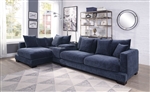 Elika 3 Piece Sectional in Blue Fabric Finish by Acme - 55205