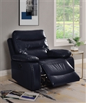 Aashi Motion Recliner in Navy Leather-Gel Match Finish by Acme - 55372