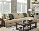 Vassenia 2 Piece Sectional w/RF Chaise in 2-Tone Latte Chenille Finish by Acme - 55816-55817