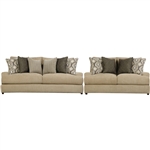 Vassenia 2 Piece Sofa Set in 2-Tone Latte Chenille Finish by Acme - 55820-S