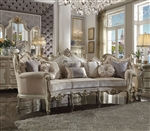 Picardy Sofa in Fabric & Antique Pearl Finish by Acme - 56880