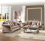 Northville 2 Piece Sofa Set in Velvet & Antique Champagne Finish by Acme - 56930-S