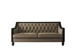 House Beatrice Sofa in Tan PU, Black PU & Charcoal Finish by Acme - 58815