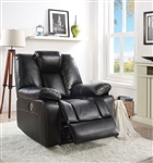 Jailene Power Motion Recliner in Black Leather-Aire Finish by Acme - 59261