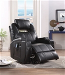 Waterlily Rocker Recliner w/Swivel in Black PU Finish by Acme - 59277