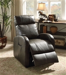 Ricardo Recliner w/Power Lift in Dark Gray PU Finish by Acme - 59405