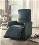 Raff Power Motion Recliner in Blue Leather-Aire Finish by Acme - 59407