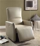 Raff Power Motion Recliner in Beige Leather-Aire Finish by Acme - 59408