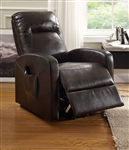 Kasia Recliner w/Power Lift in Espresso PU Finish by Acme - 59458