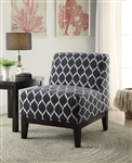 Hinte Accent Chair in Dark Blue Chenille Finish by Acme - 59501