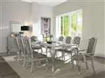Francesca 7 Piece Dining Room Set in Champagne Finish by Acme - 62080