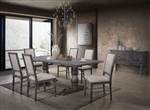 Leventis 7 Piece Dining Room Set in Weathered Gray Finish by Acme - 66180