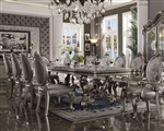 Versailles 7 Piece Dining Room Set in Antique Platinum Finish by Acme - 66830