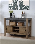 Paulina II Server in Dark Gray & Rustic Oak Finish by Acme - 74669