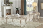 Gorsedd 3 Piece Occasional Table Set in Antique White Finish by Acme - 82440-S