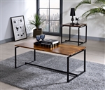 Jurgen 3 Piece Occasional Table Set in Oak & Black Finish by Acme - 83240-S