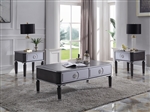 House Beatrice 3 Piece Occasional Table Set in Charcoal & Light Gray Finish by Acme - 88815-S