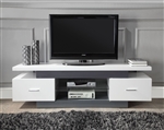 Vicente 59 Inch TV Console in White & Gray Finish by Acme - 91302
