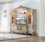 Gorsedd Entertainment Center in Antique White Finish by Acme - 91440