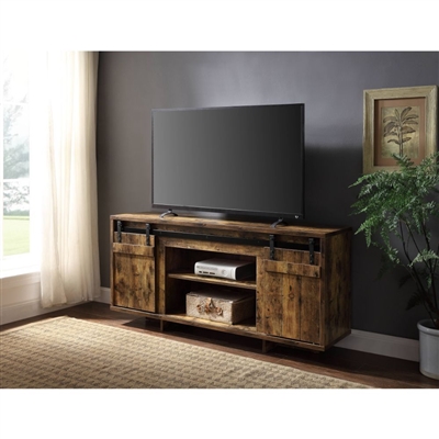 Bellarosa 60 Inch TV Console in Rustic Oak Finish by Acme - 91610