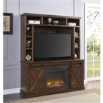 Aksel Entertainment Center in Walnut Finish by Acme - 91628