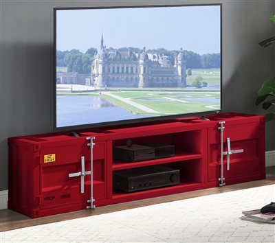 Cargo 73 Inch TV Console in Red Finish by Acme - 91895