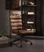 Calan Office Chair in Retro Brown Top Grain Leather Finish by Acme - 92108