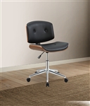 Camila Office Chair in Black PU & Walnut Finish by Acme - 92418