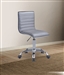 Alessio Office Chair in Silver PU & Chrome Finish by Acme - 92515