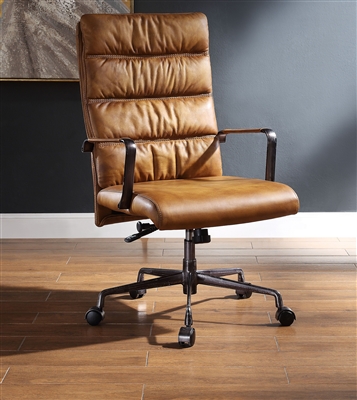 Jairo Office Chair in Sahara Top Grain Leather Finish by Acme - 92566