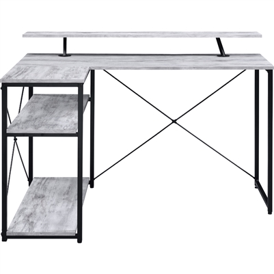 Drebo Executive Home Office Desk in Antique White & Black Finish by Acme - 92757