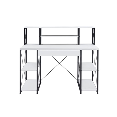 Amiel Executive Home Office Desk in White & Black Finish by Acme - 92879