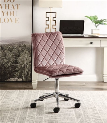 Aestris Office Chair in Pink Velvet Finish by Acme - 93072