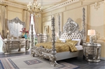 Danae 6 Piece Bedroom Set in PU, Champagne & Gold Finish by Acme - BD01234